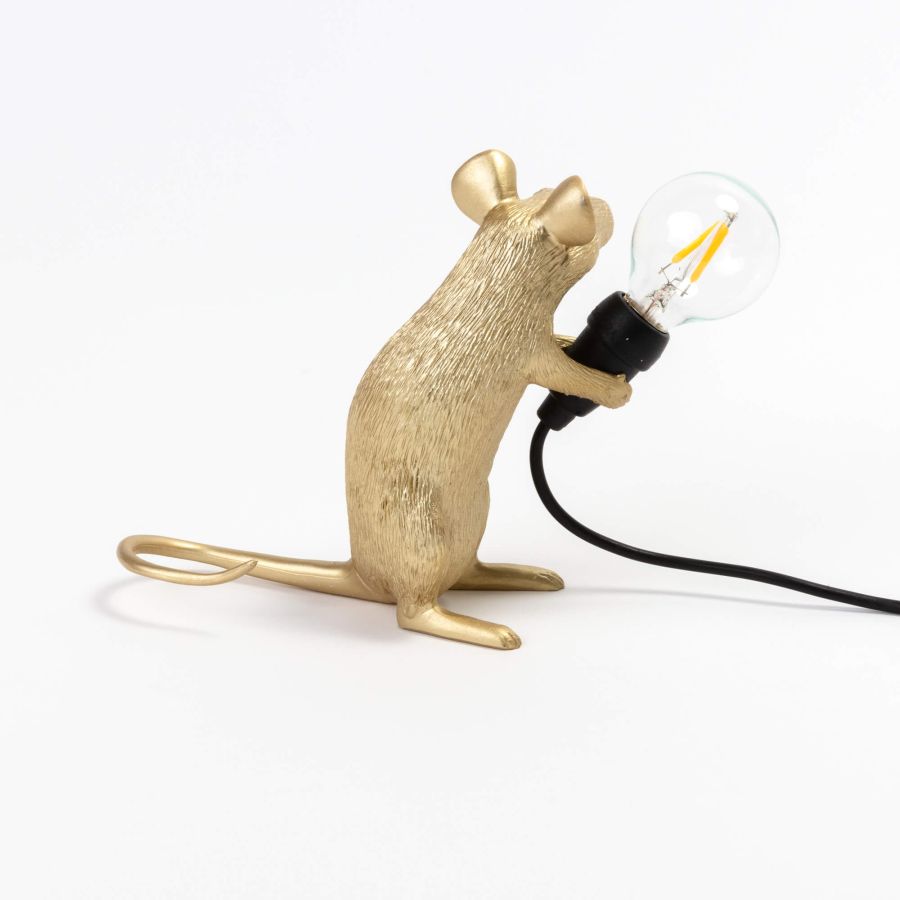 Seletti Mouse Lamp Mac Gold