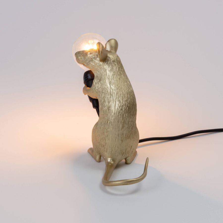 Seletti Mouse Lamp Mac Gold
