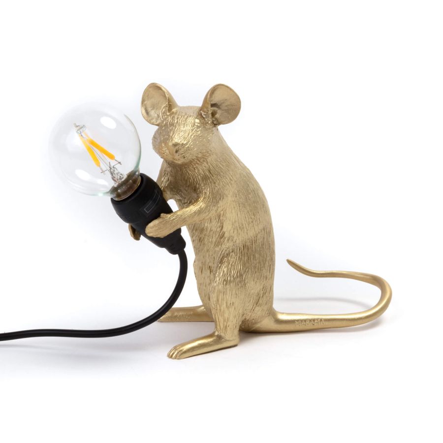 Seletti Mouse Lamp Mac Gold