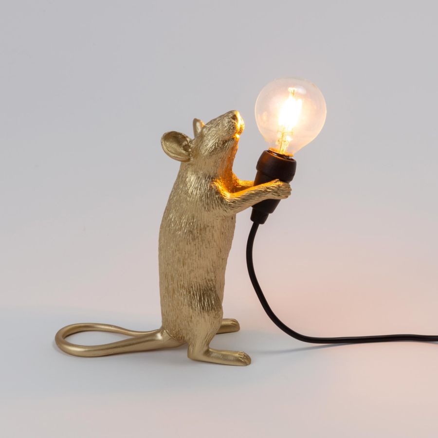 Seletti Mouse Lamp Step Gold