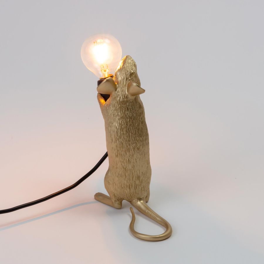 Seletti Mouse Lamp Step Gold