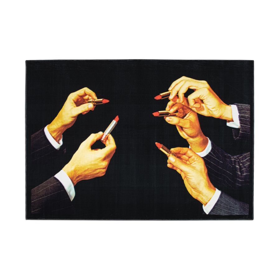 Seletti Rug Lipstick Black