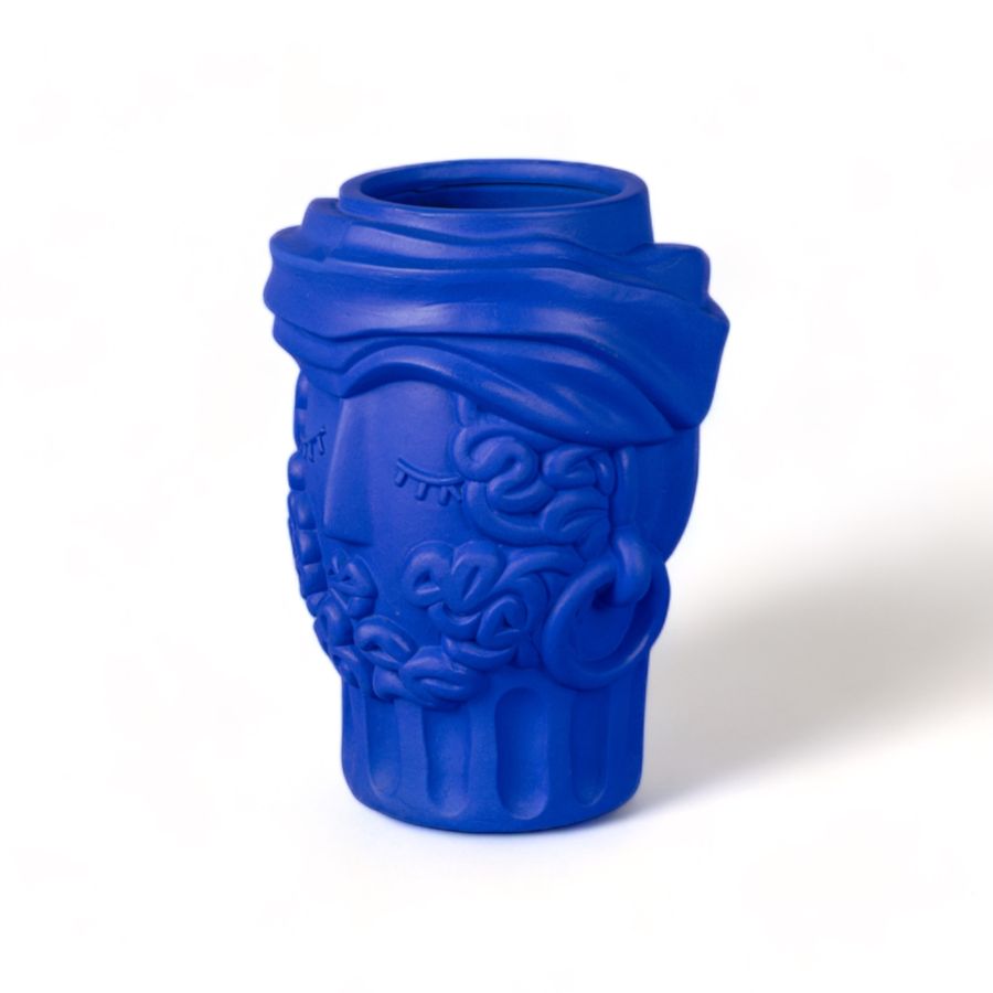 Seletti Terracotta Vase Man Blue