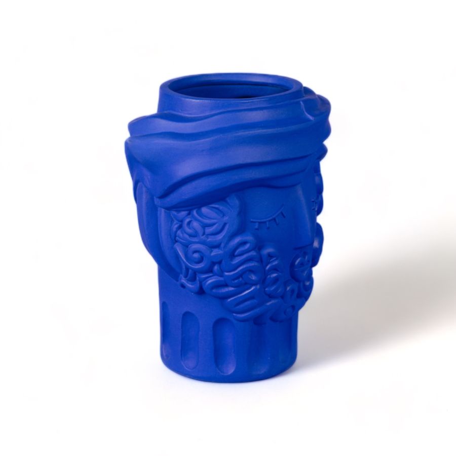 Seletti Terracotta Vase Man Blue