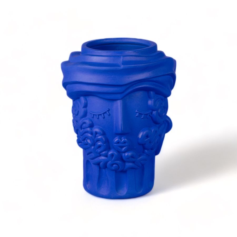Seletti Terracotta Vase Man Blue