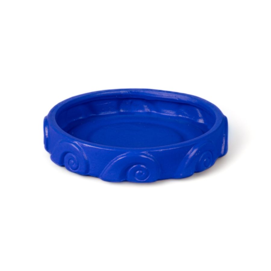 Seletti Terracotta Vase With Saucer Onda Blue