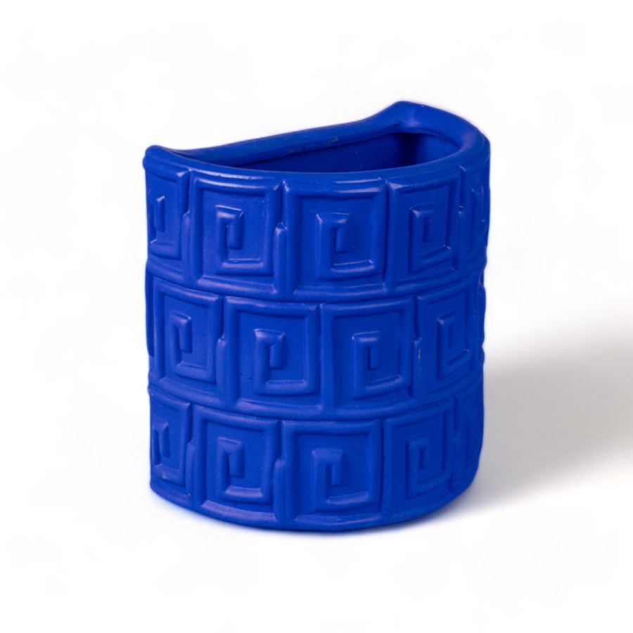 Seletti Terracotta Wall Vase Greche Blue
