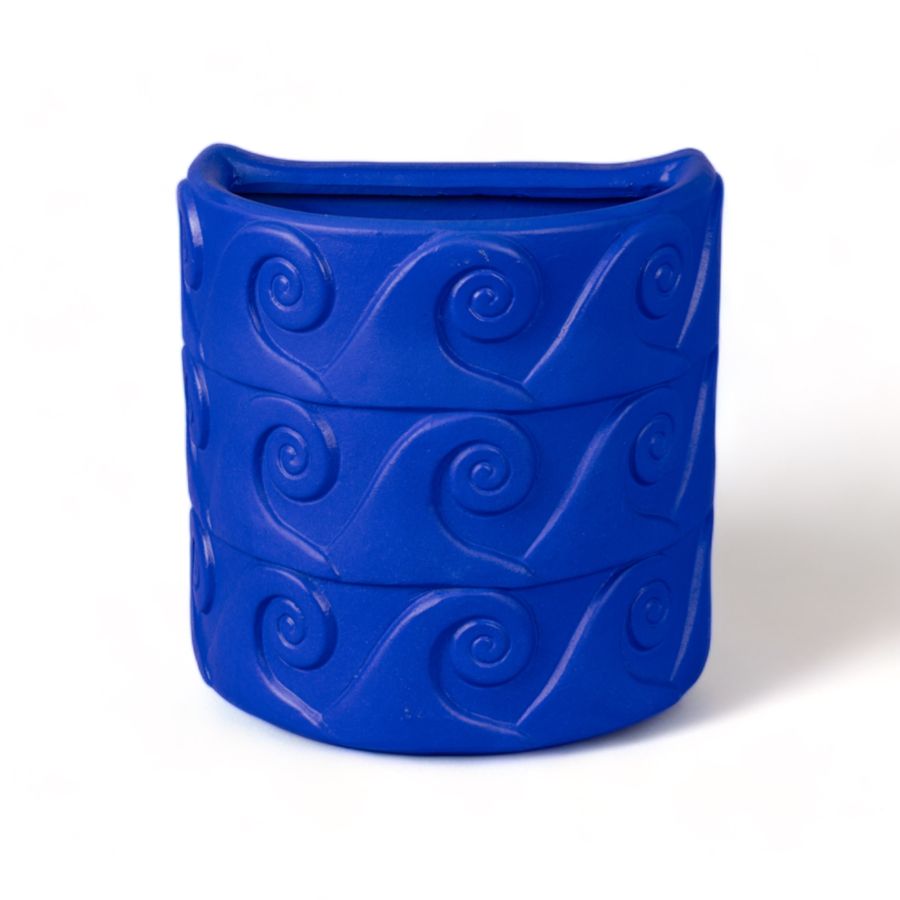 Seletti Terracotta Wall Vase Onde Blue