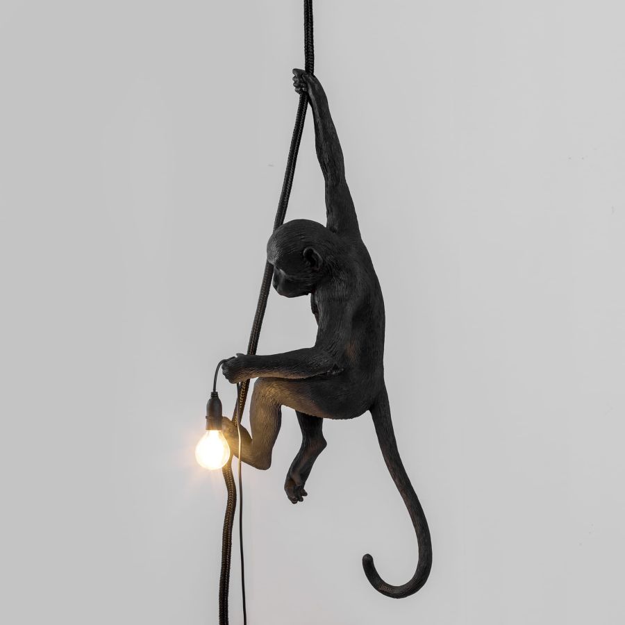 Seletti The Monkey Lamp Black Ceiling Version