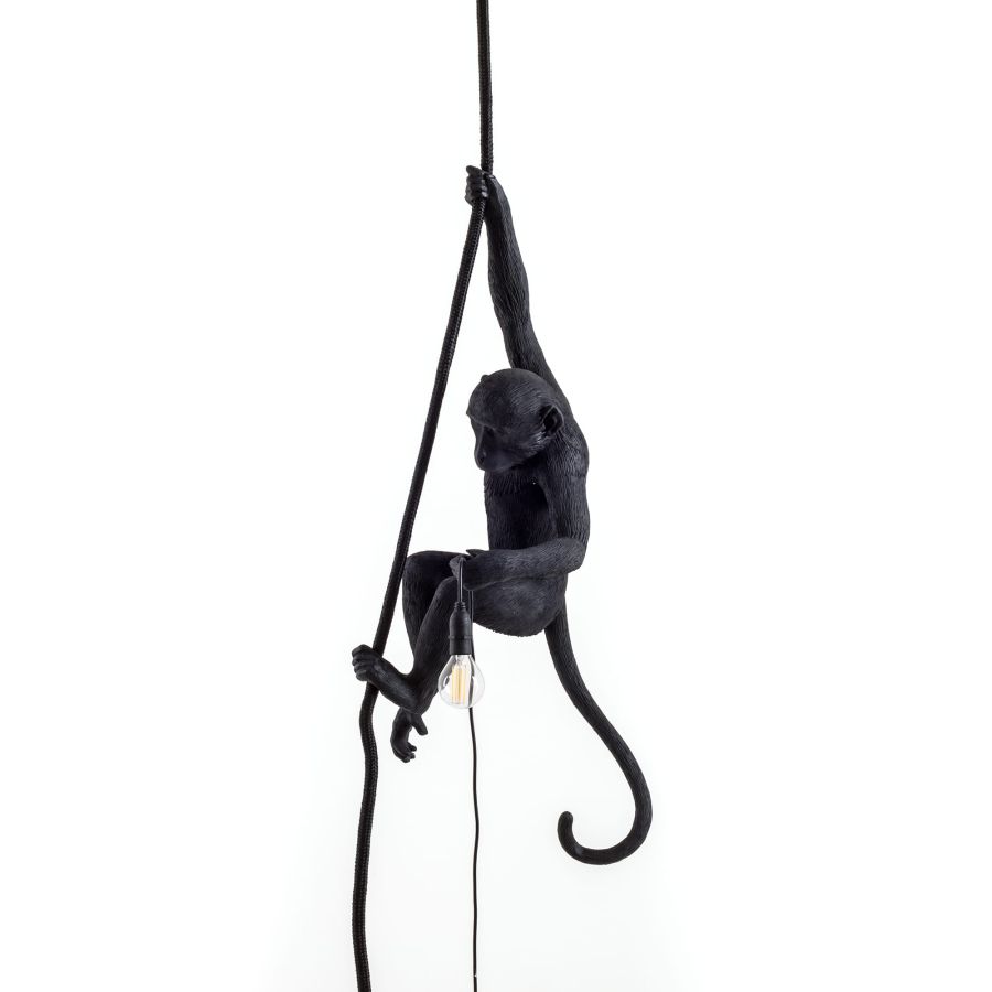 Seletti The Monkey Lamp Black Ceiling Version