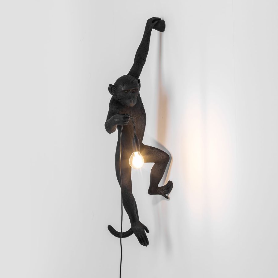 Seletti The Monkey Lamp Black Hanging Version Left