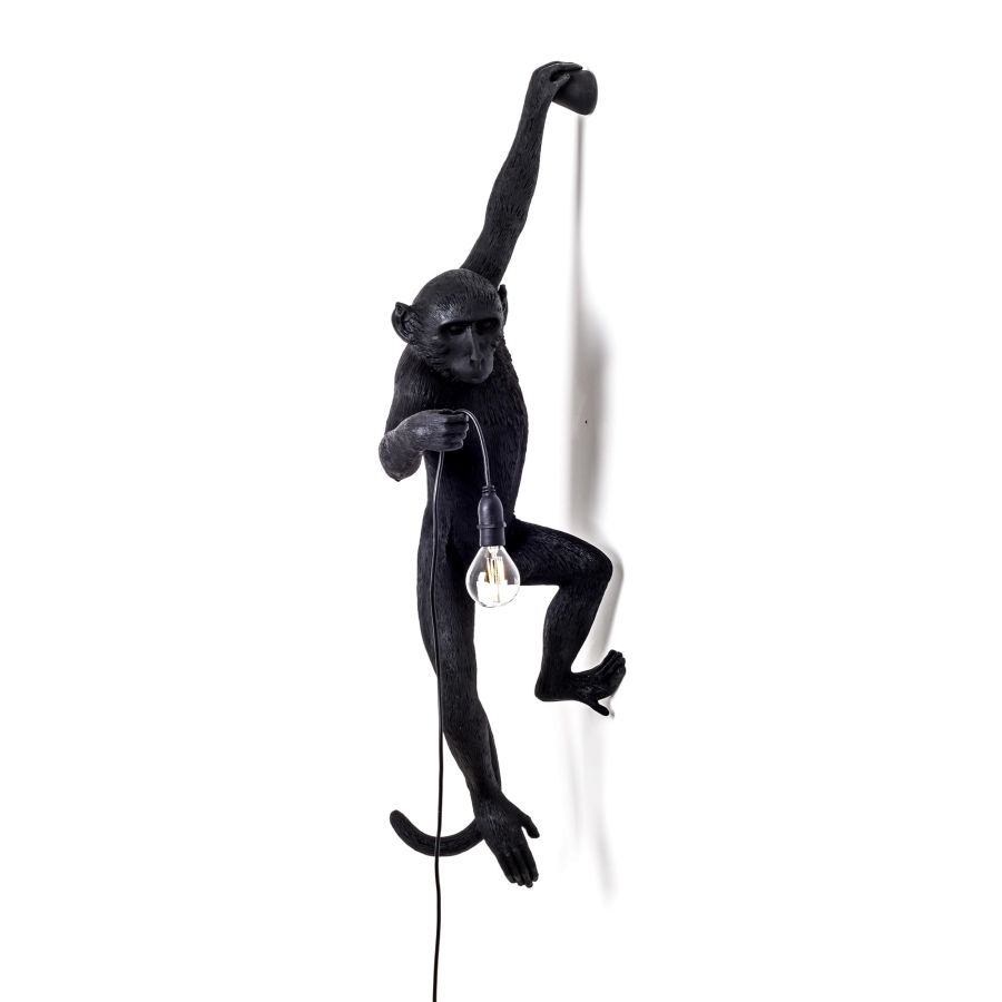 Seletti The Monkey Lamp Black Hanging Version Left