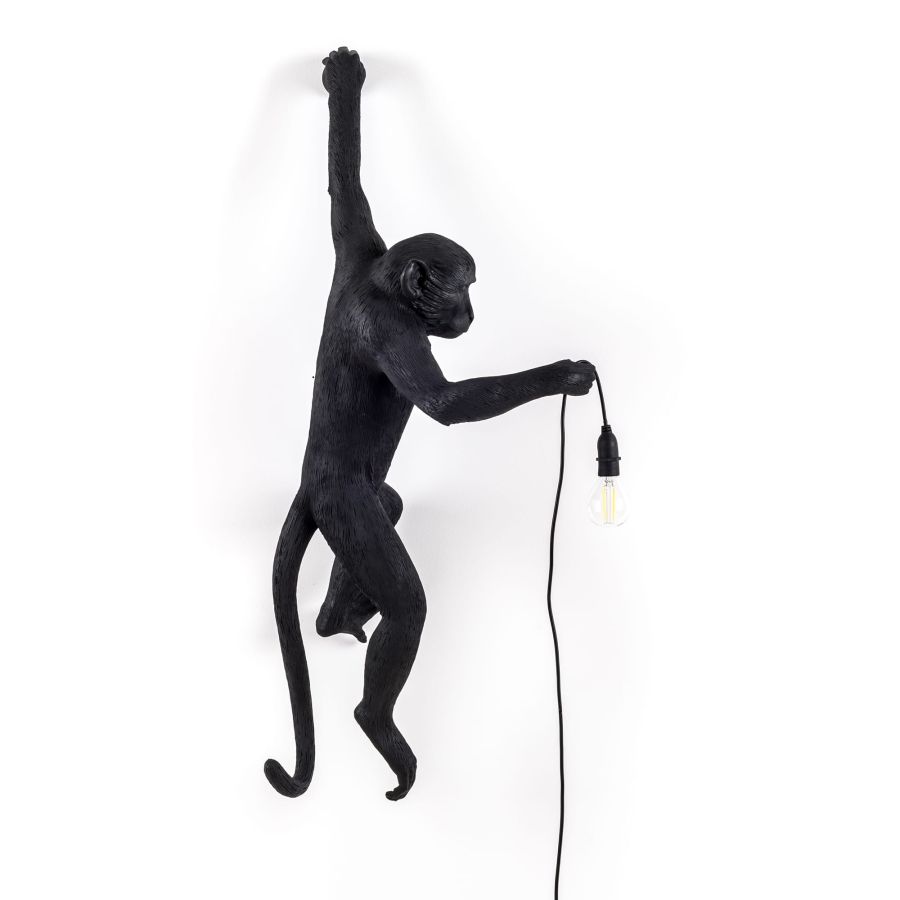 Seletti The Monkey Lamp Black Hanging Version Left