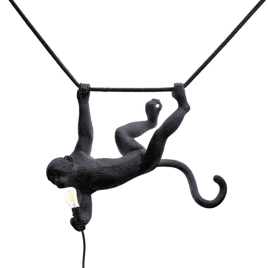 Seletti The Monkey Lamp Swing Black