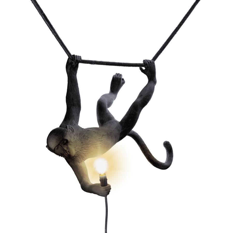 Seletti The Monkey Lamp Swing Black