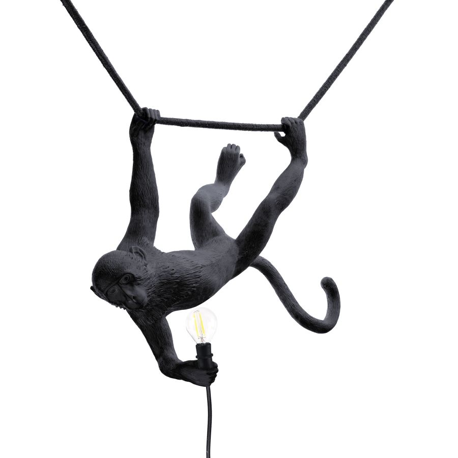 Seletti The Monkey Lamp Swing Black