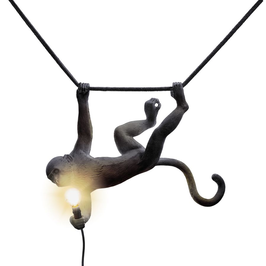 Seletti The Monkey Lamp Swing Black