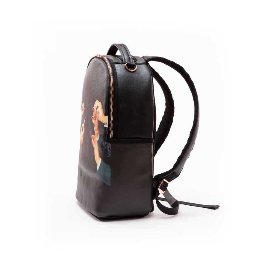 Seletti Travel Kit Rucksack Black Lipstick