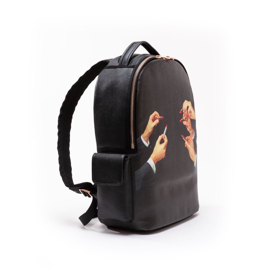 Seletti Travel Kit Rucksack Black Lipstick