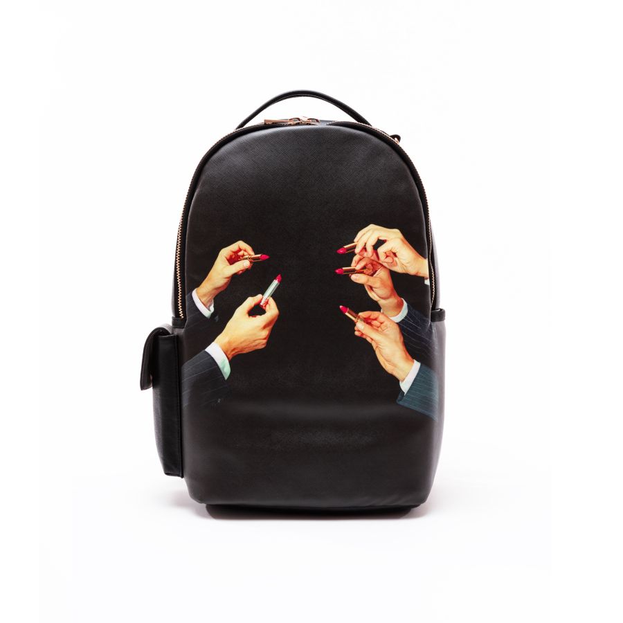 Seletti Travel Kit Rucksack Black Lipstick