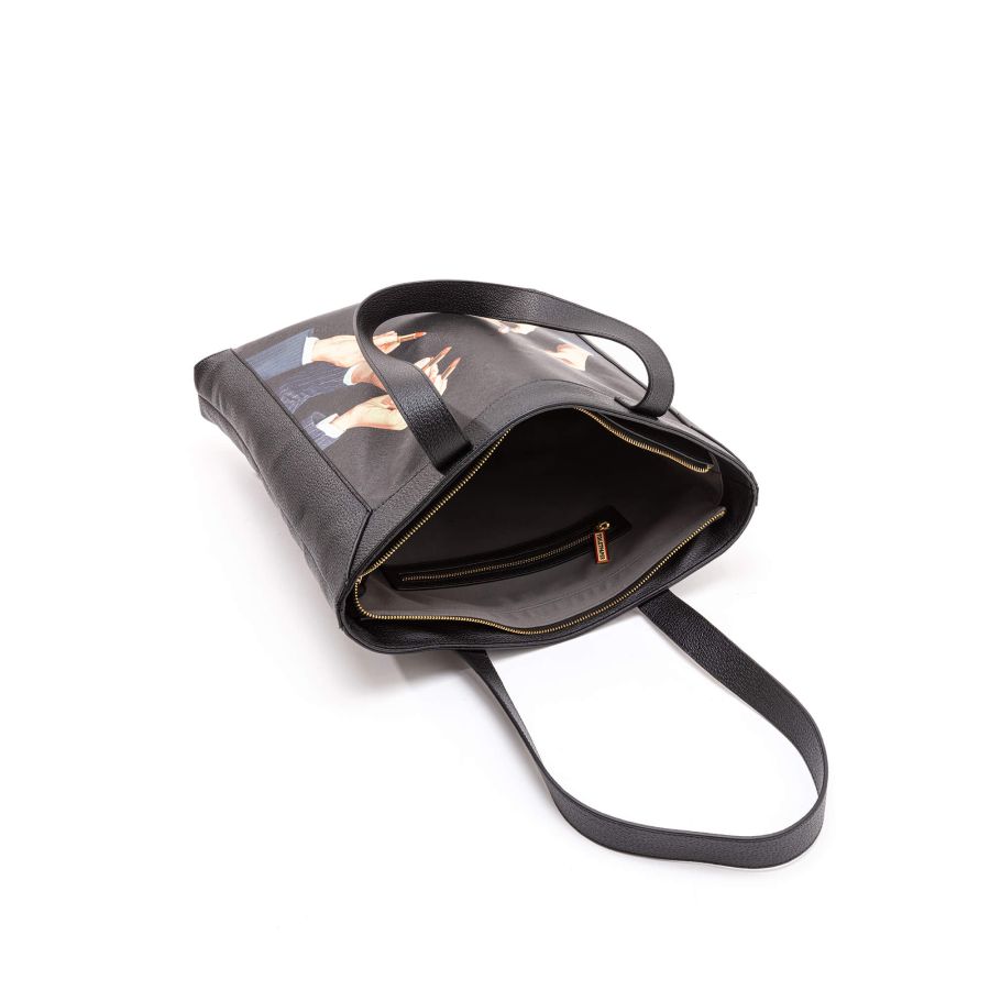 Seletti Travel Kit Tote Bag Black Lipstick