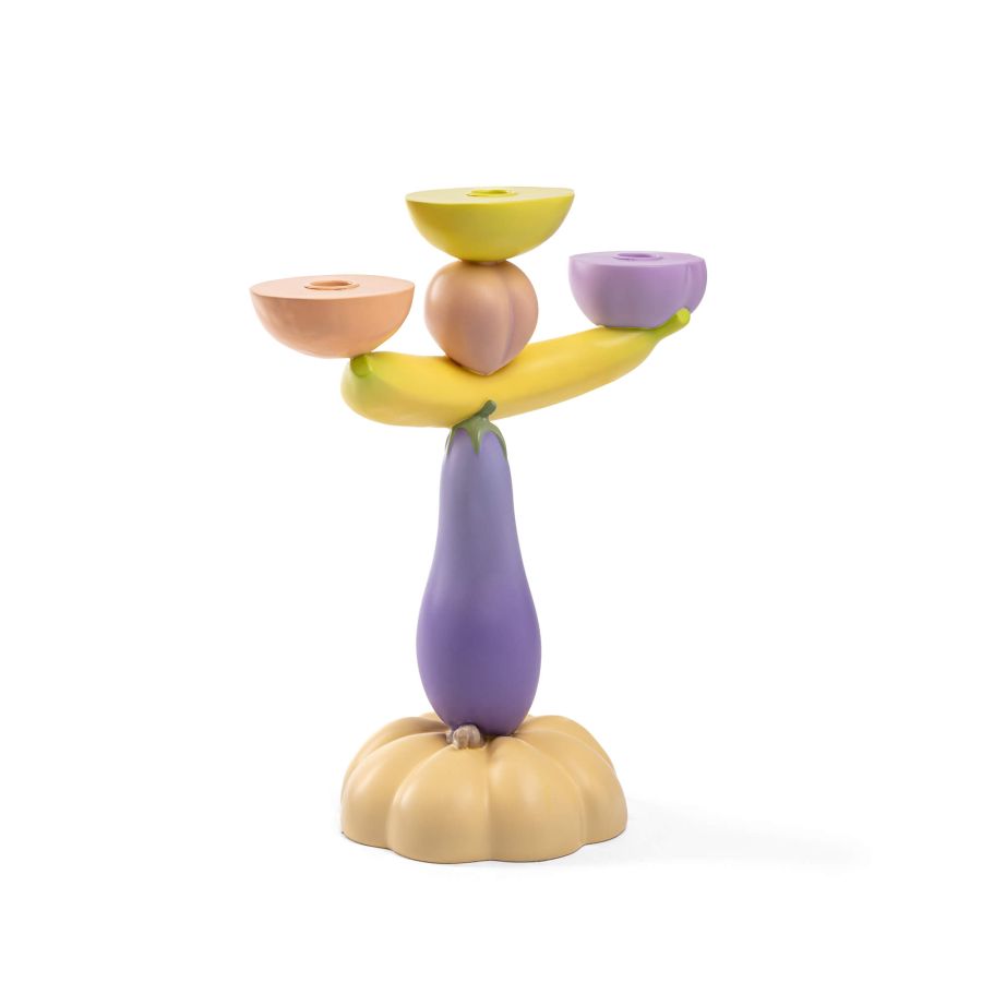 Seletti Vitamin Aubergine Candelabra
