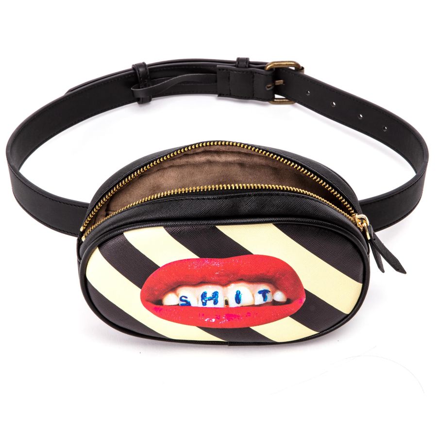 Seletti Waist Bag Shit Striped