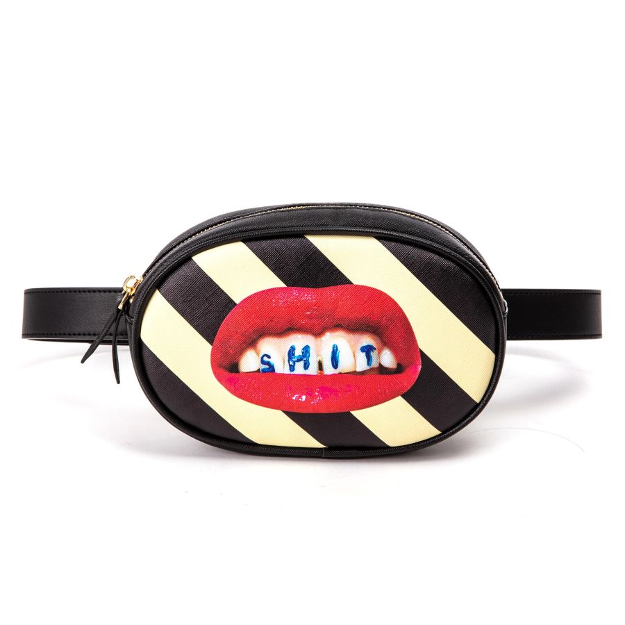 Seletti Waist Bag Shit Striped