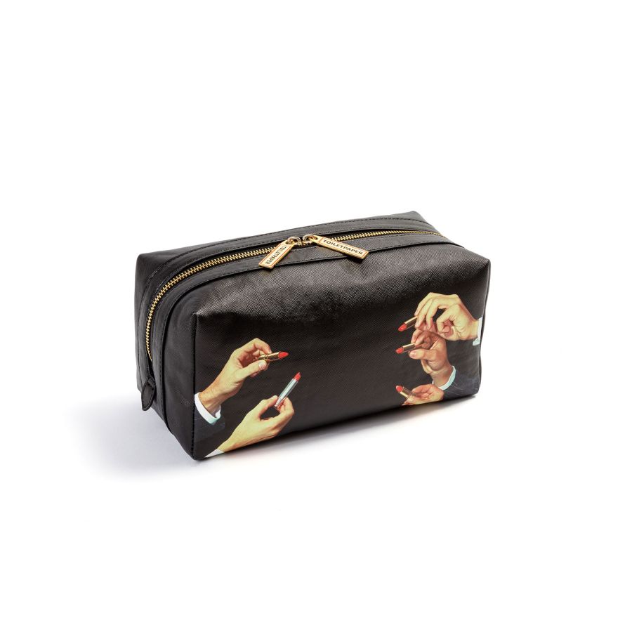 Seletti Wash Bag Lipstick Black