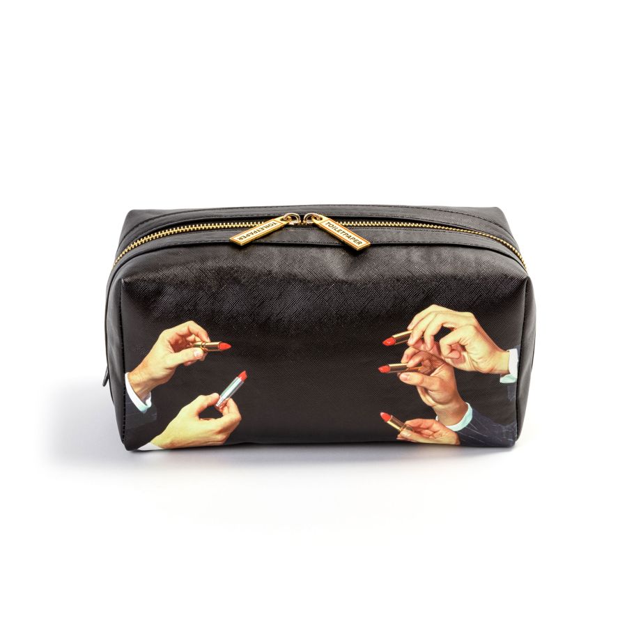 Seletti Wash Bag Lipstick Black