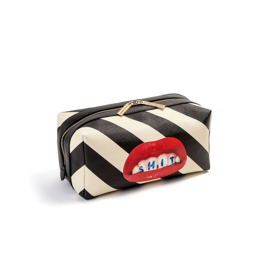 Seletti Wash Bag Shit Stripes
