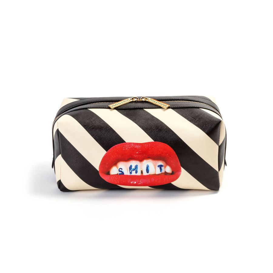 Seletti Wash Bag Shit Stripes