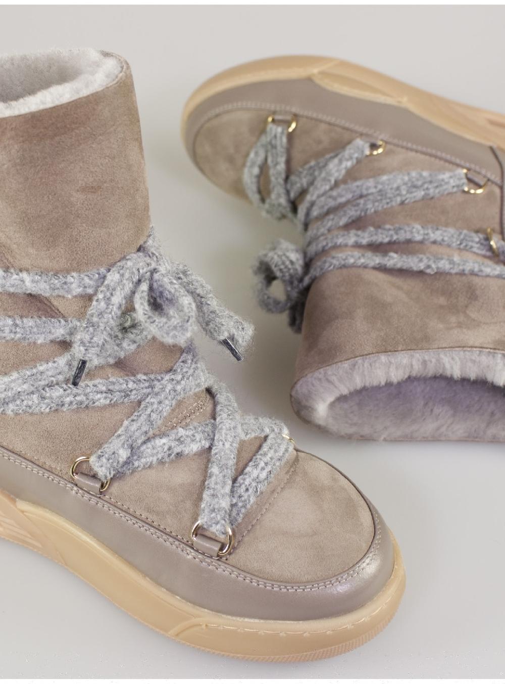 Serafini Boots Donna In Shearling Scamosciato Serafini Shop