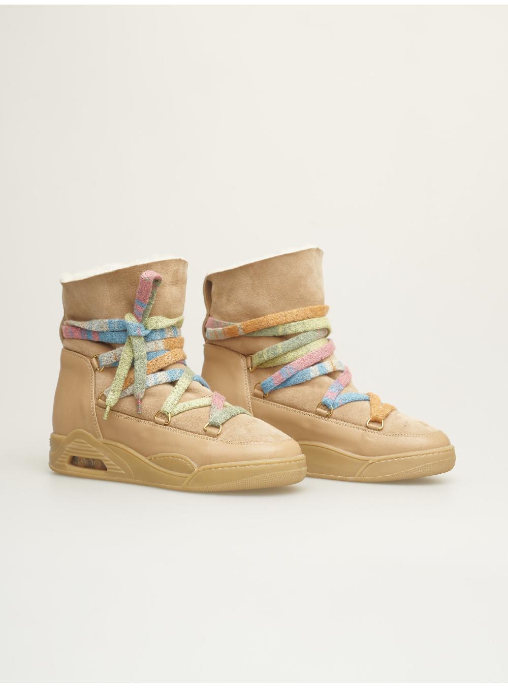 Serafini Boots Donna In Shearling Scamosciato Serafini Shop