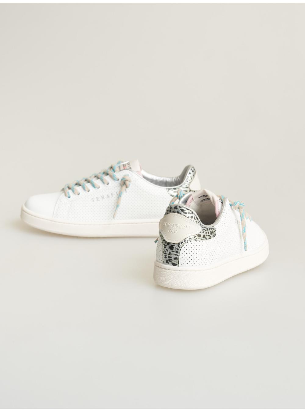 Serafini Sneakers Donna In Pelle Pelle Laminata Pelle Perforata Serafini Shop