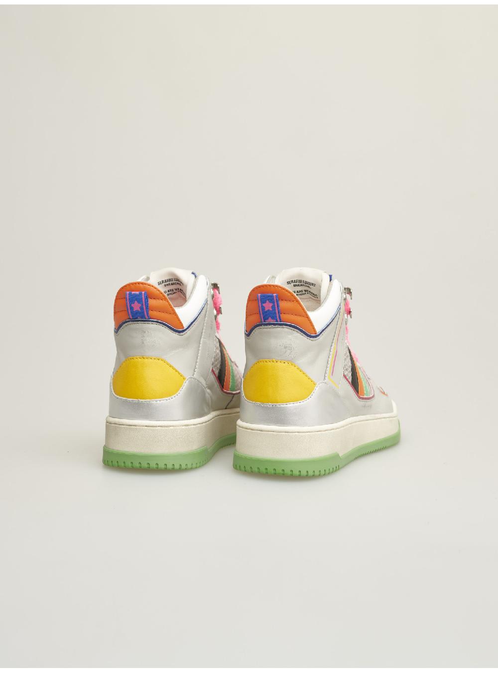 Serafini Sneakers Donna In Pelle Pelle Laminata Scamosciato Tessuto A Rete Serafini Shop