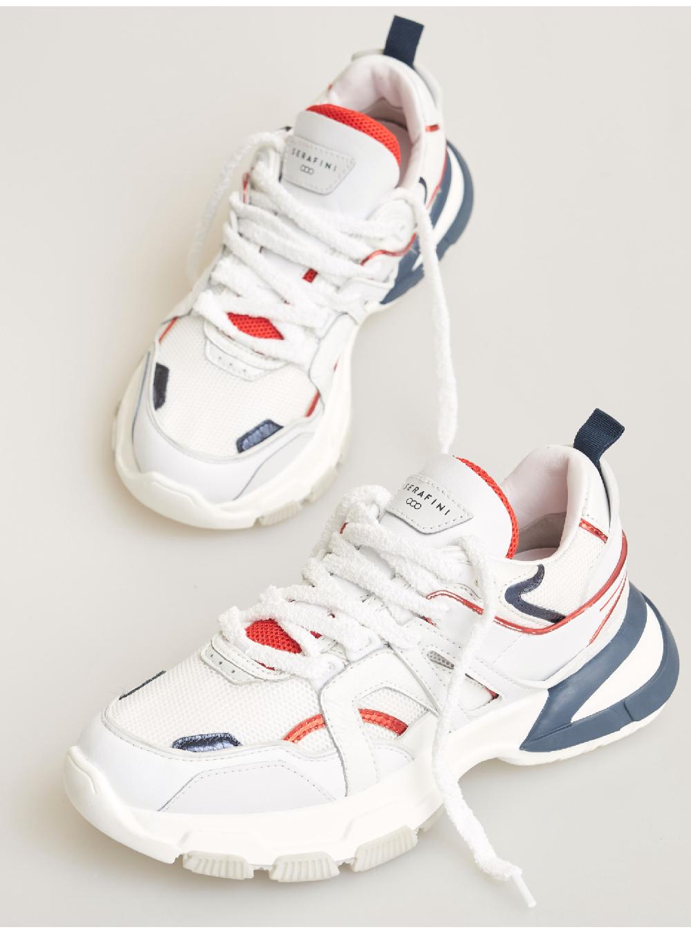 Serafini Sneakers Donna In Pelle Pelle Laminata Tessuto A Rete Serafini Shop