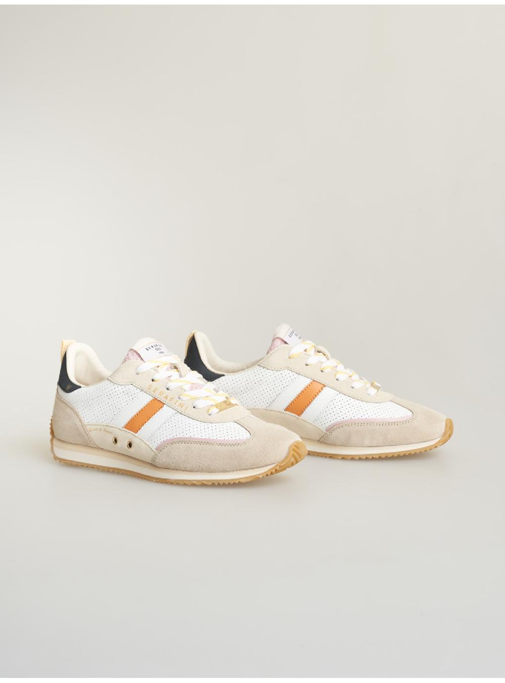 Serafini Sneakers Donna In Pelle Pelle Perforata Scamosciato Tessuto Serafini Shop