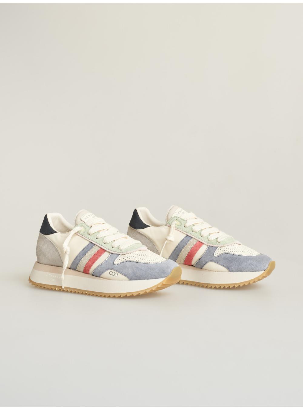 Serafini Sneakers Donna In Pelle Pelle Perforata Scamosciato Serafini Shop