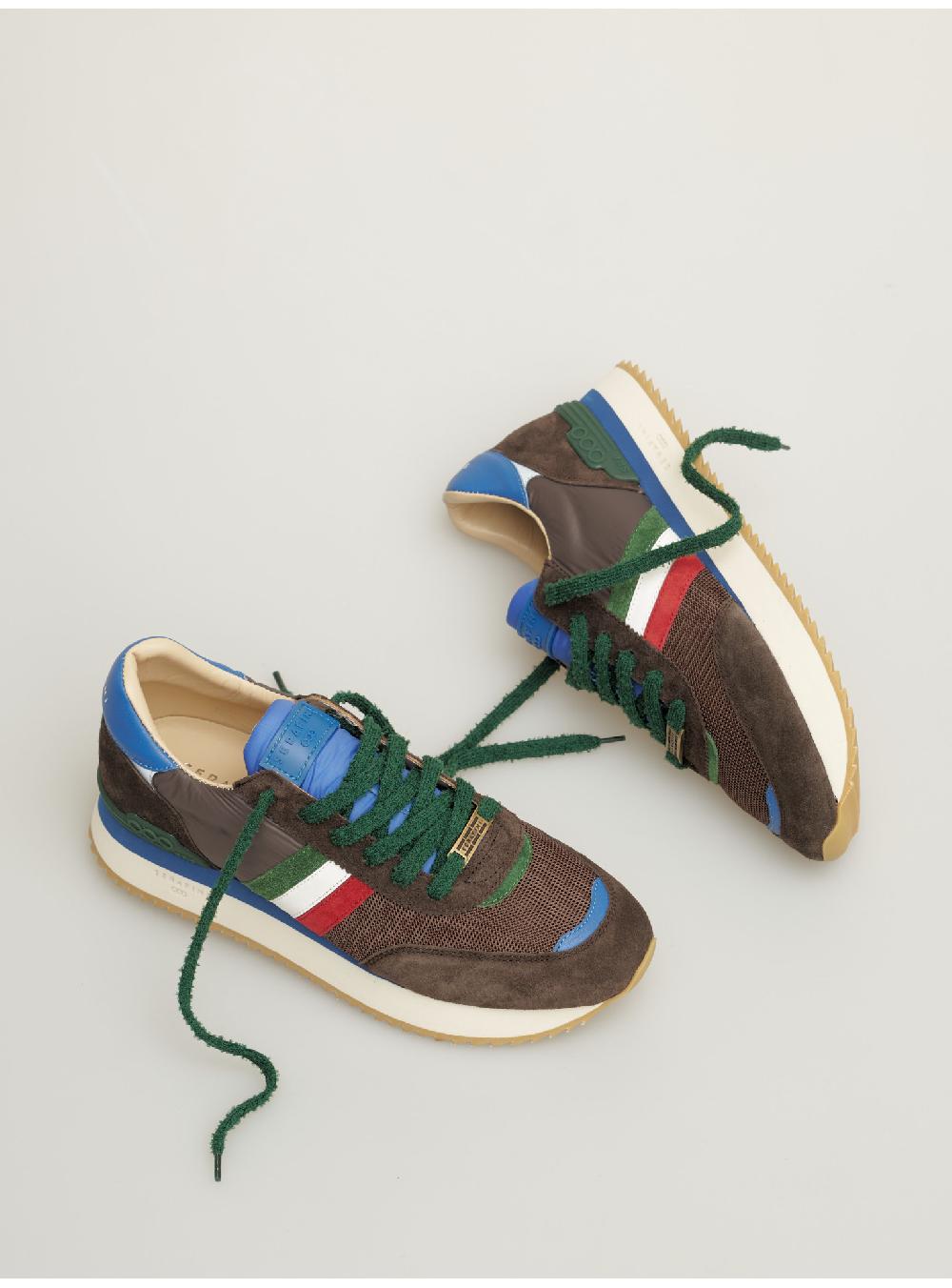 Serafini Sneakers Uomo In Pelle Nylon Scamosciato Tessuto Serafini Shop