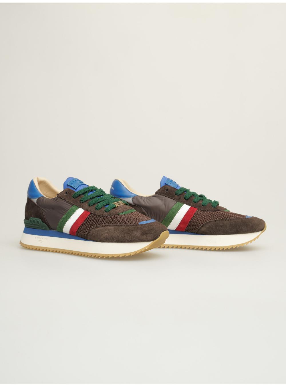 Serafini Sneakers Uomo In Pelle Nylon Scamosciato Tessuto Serafini Shop