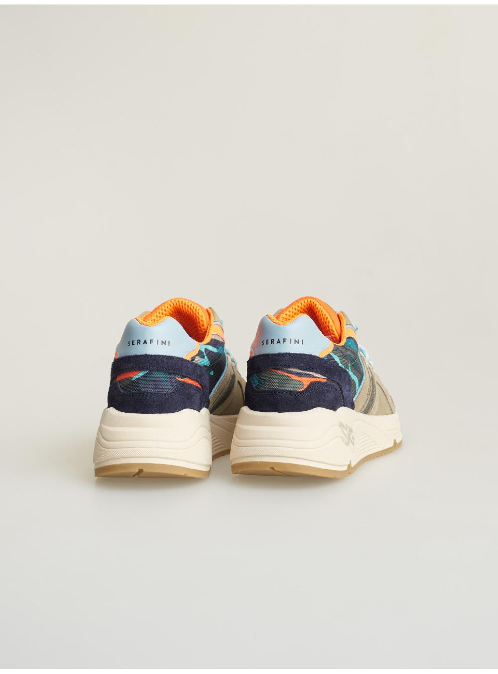 Serafini Sneakers Uomo In Pelle Scamosciato Tessuto A Rete Nylon Serafini Shop