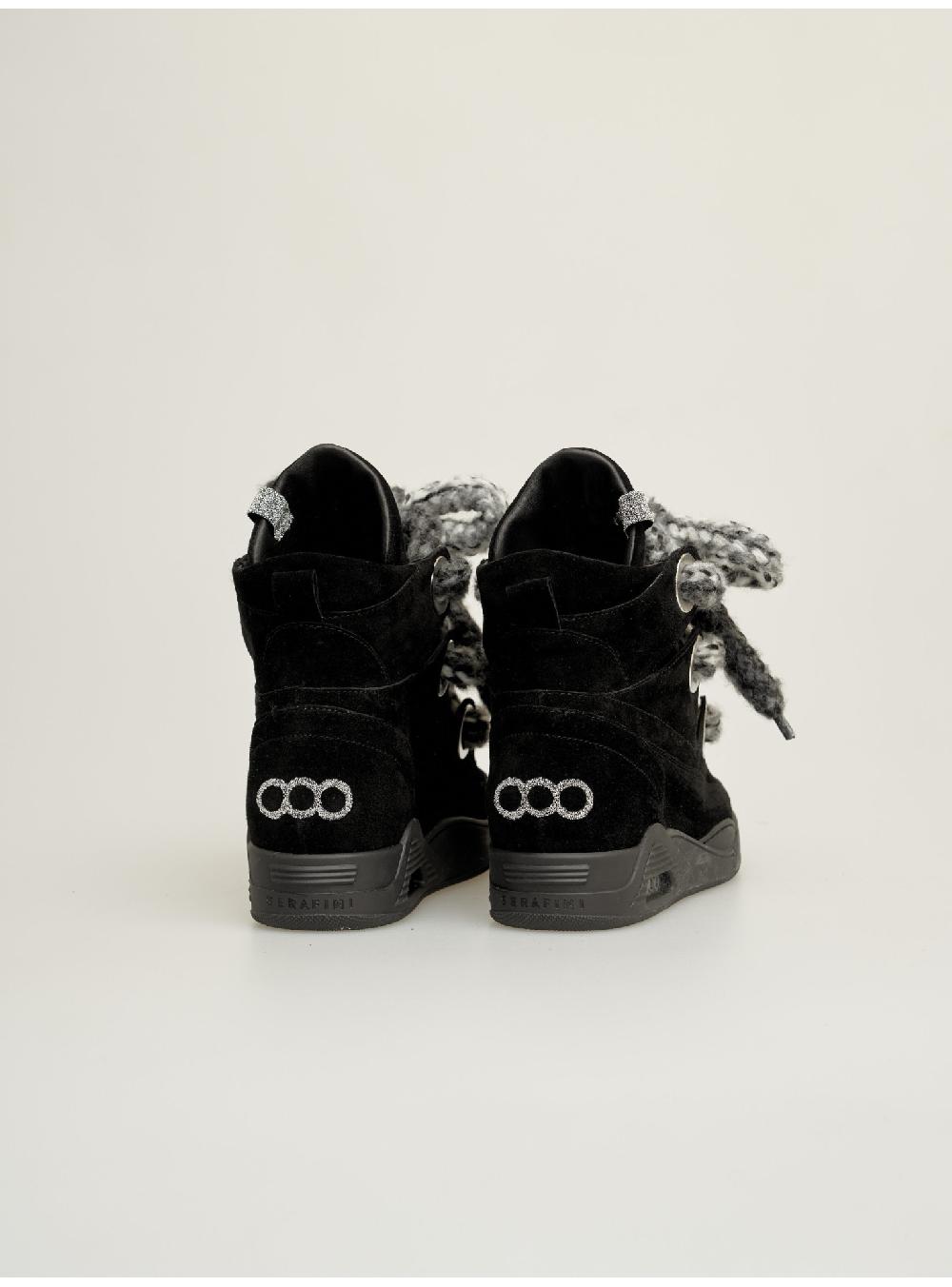 Serafini Zeppa Interna Donna In Pelle Scamosciato Pelle Laminata Serafini Shop