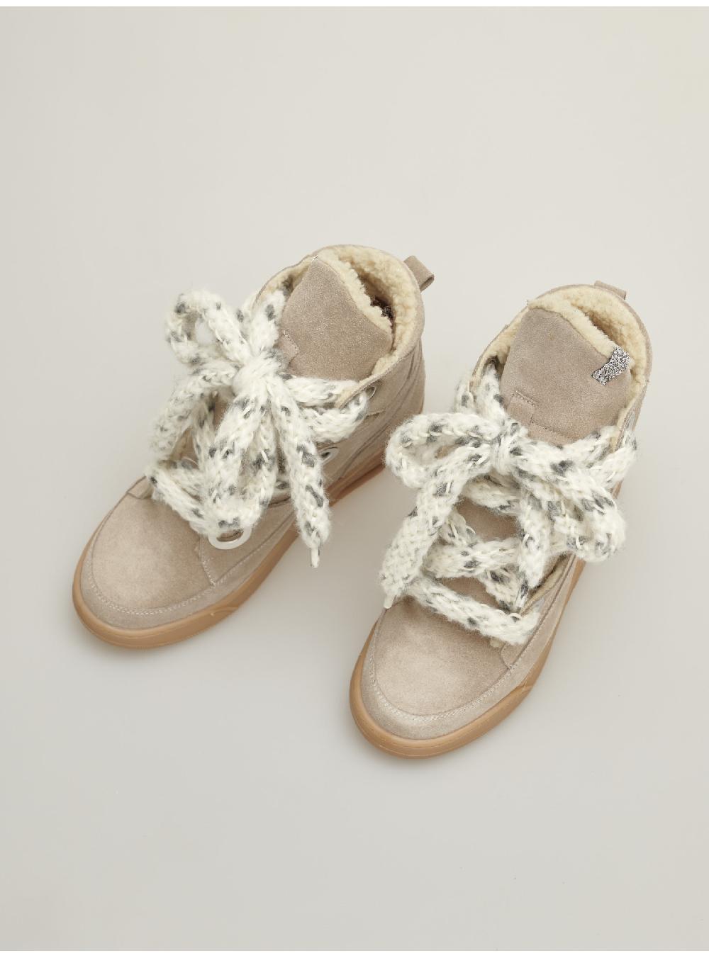 Serafini Zeppa Interna Donna In Pelle Scamosciato Pelle Laminata Serafini Shop