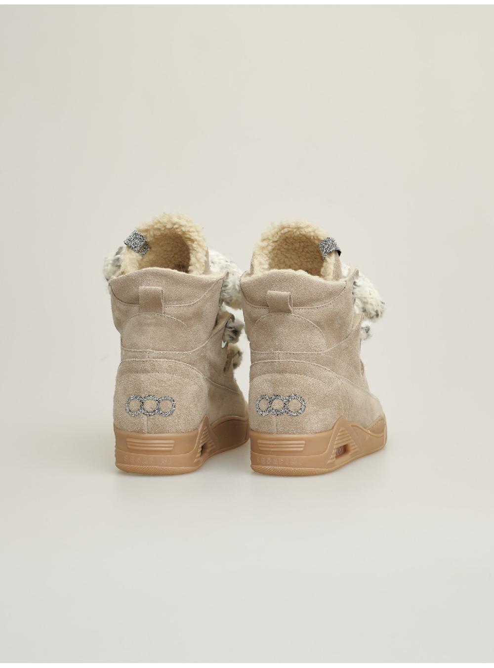 Serafini Zeppa Interna Donna In Pelle Scamosciato Pelle Laminata Serafini Shop