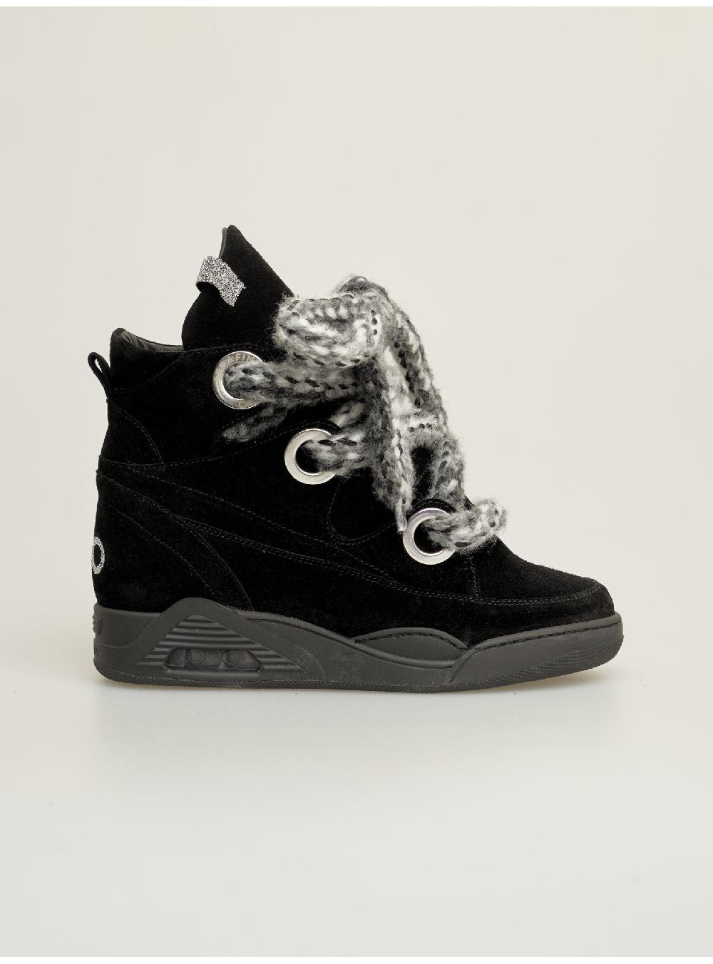 Serafini zeppa interna donna in pelle scamosciato pelle laminata Serafini Shop