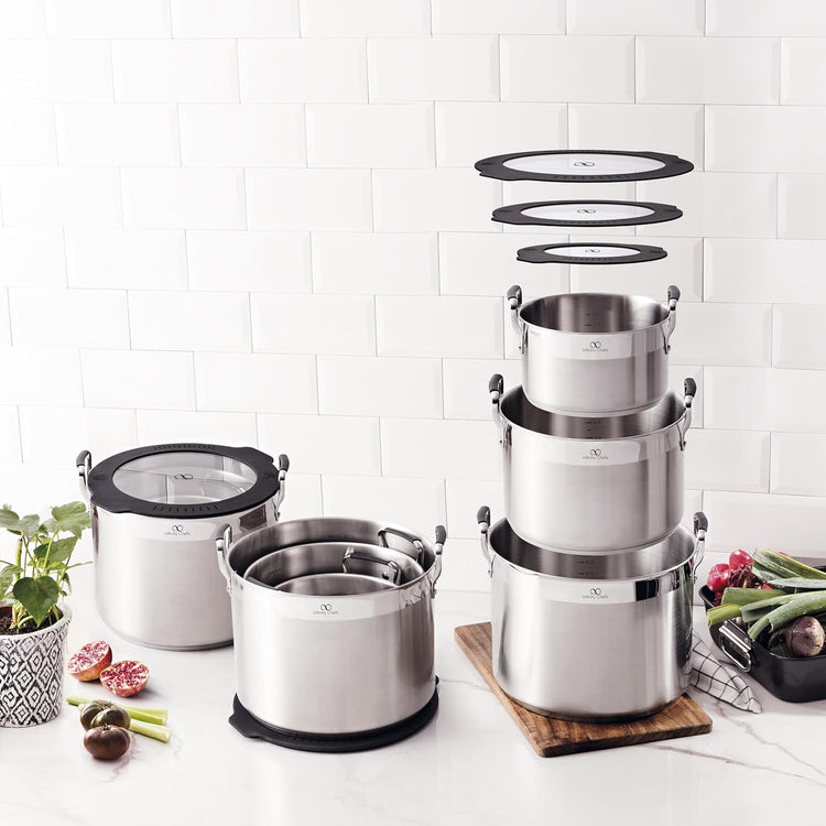 Serafino Zani Infinity Chefs Ratio batteria di pentole salva spazio