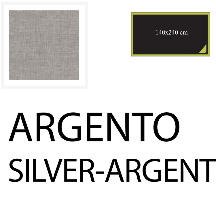 Serafino Zani Tovaglia 240x140 cm Argento