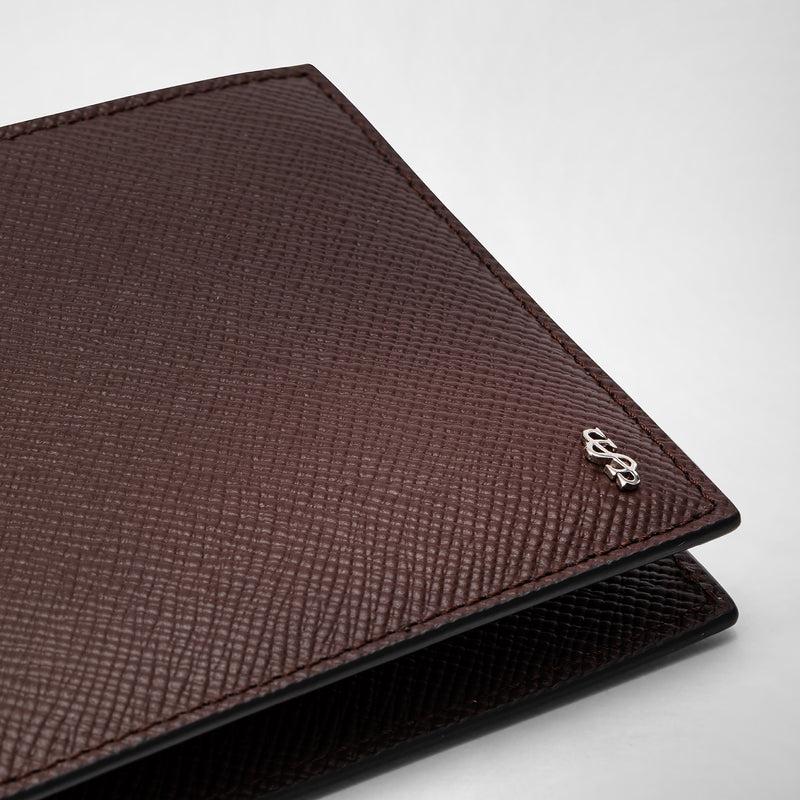 Serapian 8-card Billfold Wallet In Evoluzione Leather Burgundy