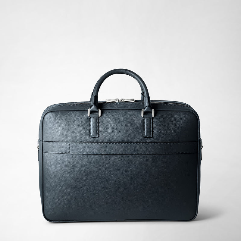 Serapian Borsa Business Doppio Scomparto Pelle Evoluzione Blu